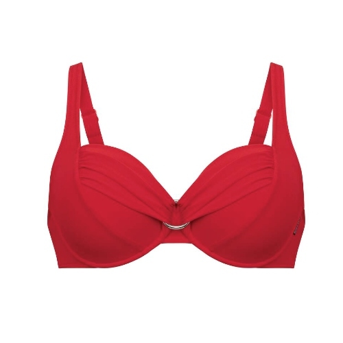 Rosa Faia Swimwear Hermine red padded bikini bra Rosa Faia Swimwear Hermine red padded bikini bra