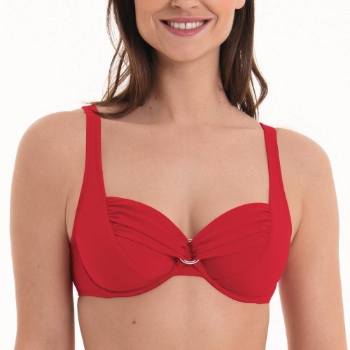 Rosa Faia Swimwear Hermine red padded bikini bra Rosa Faia Swimwear Hermine red padded bikini bra